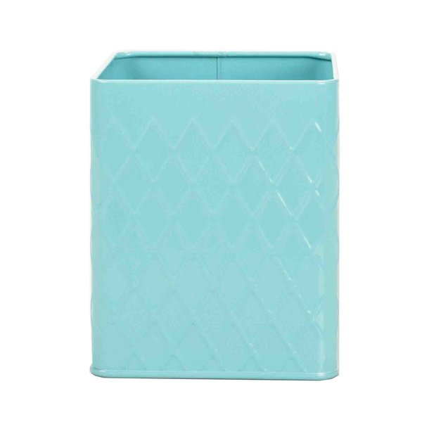 Home Basics Tin Utensil Holder, Turquoise CS47381